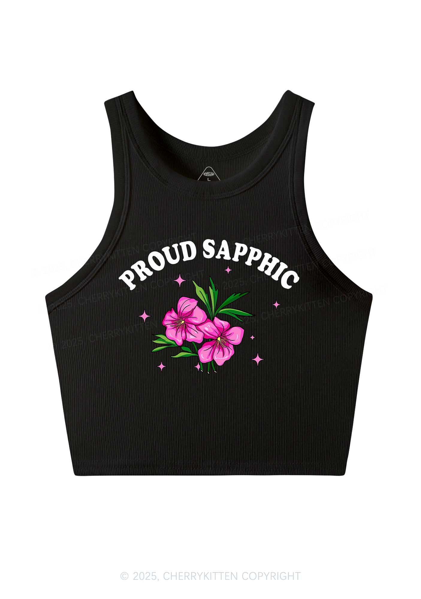 Proud Sapphic Y2K Crop Tank Top Cherrykitten