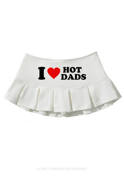 I Love Hot Dads Y2K Mini Pleated Skirts Cherrykitten