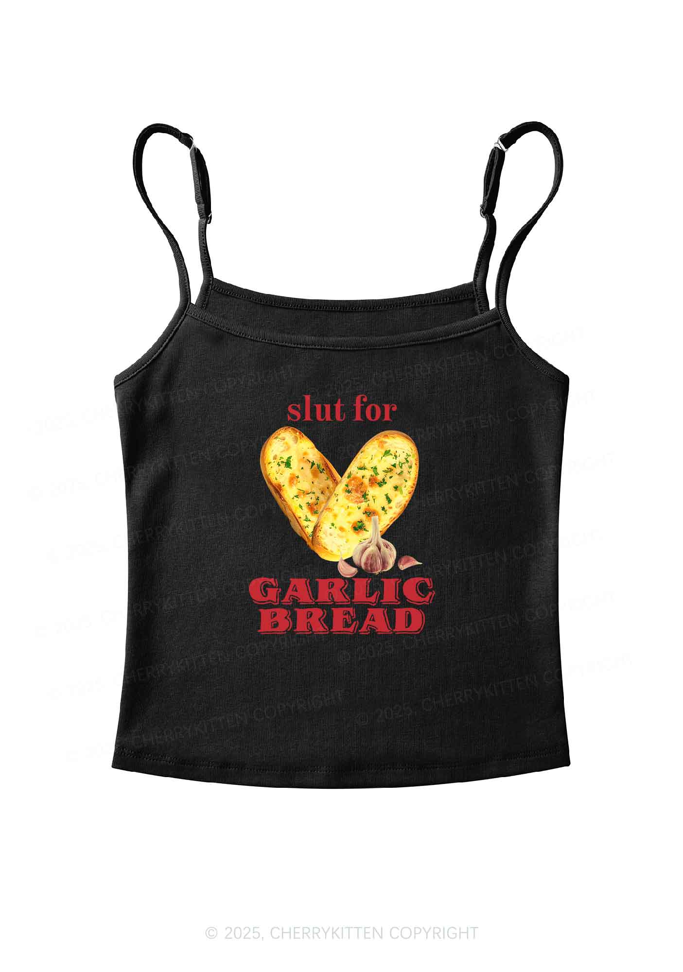 Slxt For Garlic Bread Y2K Spaghetti Strap Cami Cherrykitten