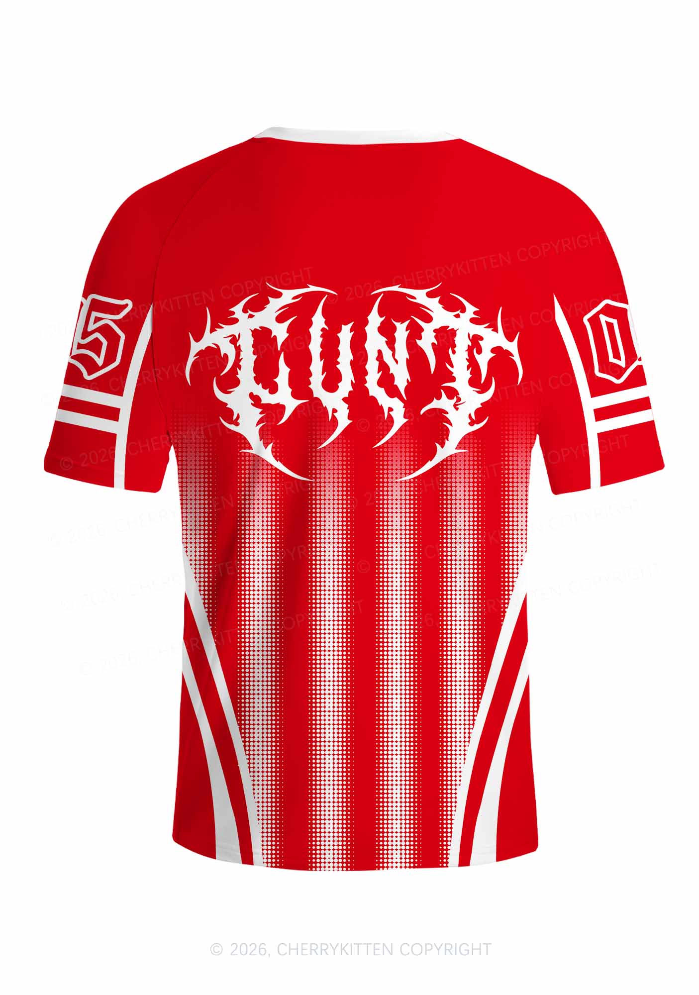 Red Punk Cxxt Y2K Football Jersey Shirts Cherrykitten