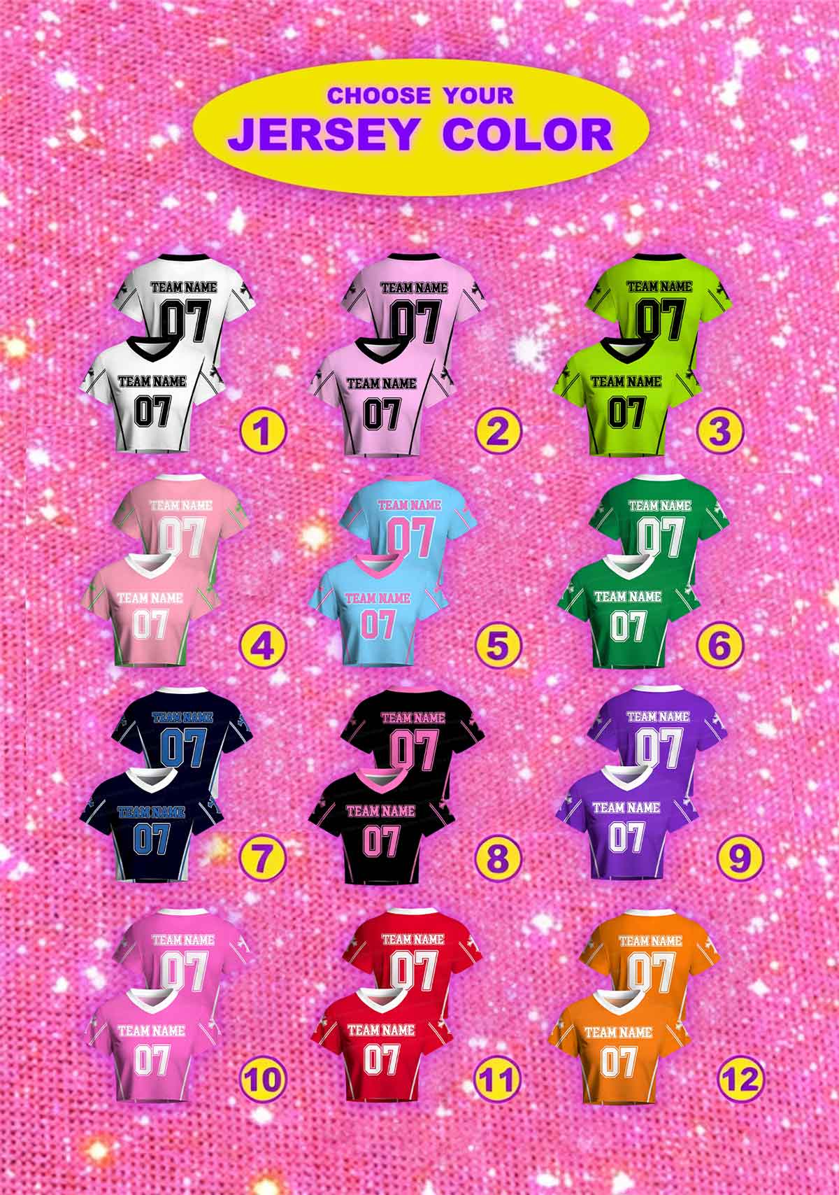 Custom Team Name Y2K Crop Football Jersey Shirts Cherrykitten