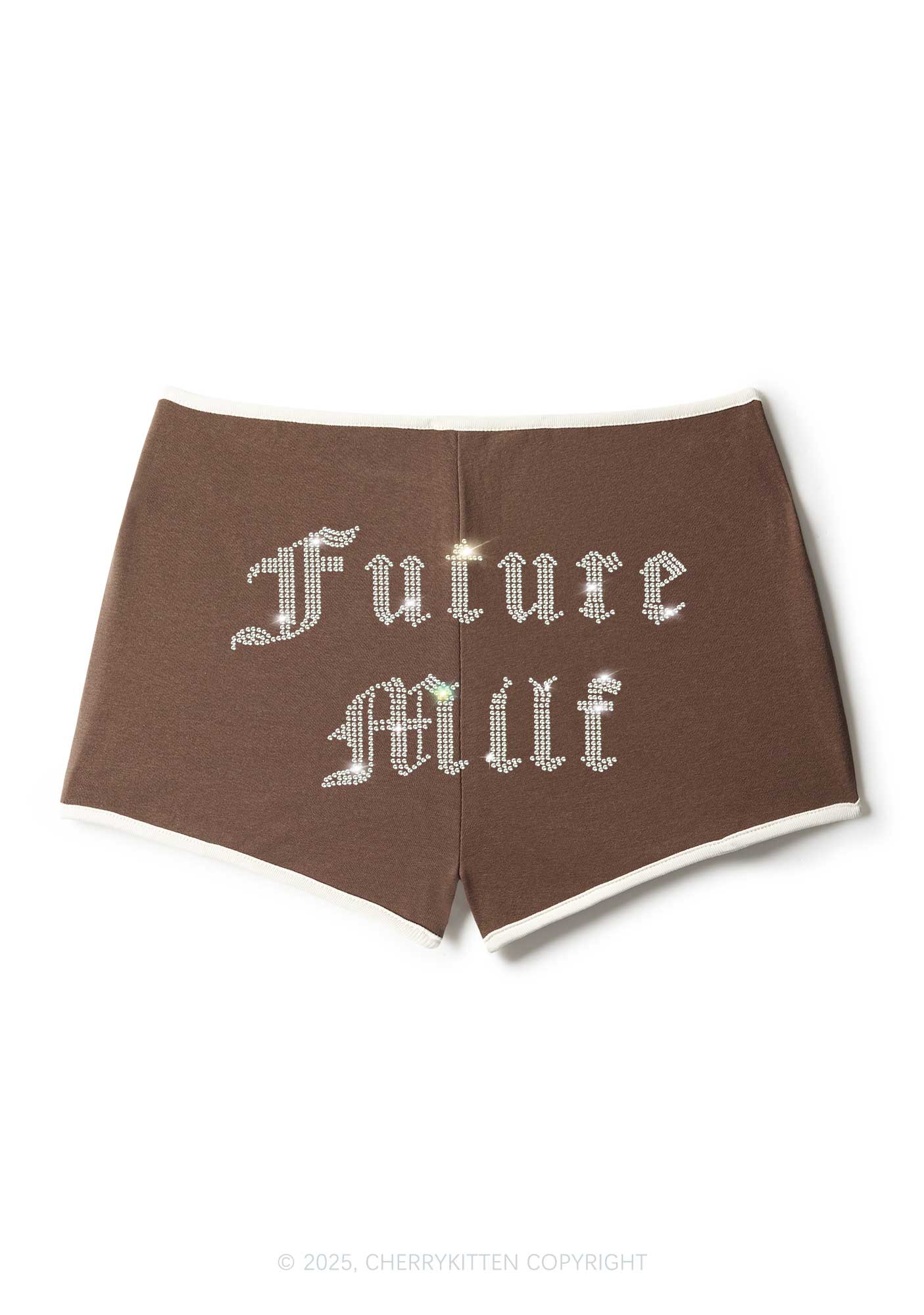 Rhinestone Future Mxxf Y2K Booty Shorts Cherrykitten
