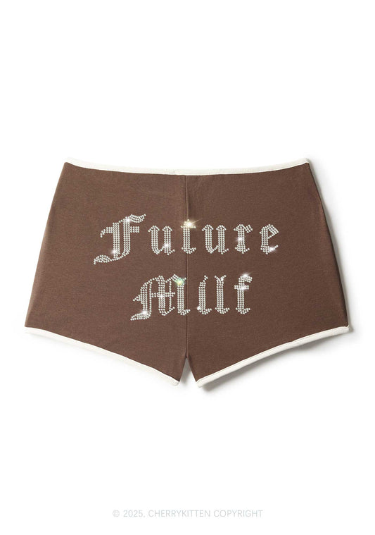 Rhinestone Future Mxxf Y2K Booty Shorts Cherrykitten