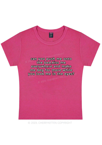 Curvy Push Me Onto Bed Y2K Baby Tee Cherrykitten