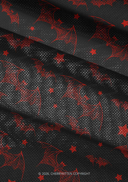 Bat And Star Y2K Mesh Ruched Waist V Neck Top Cherrykitten