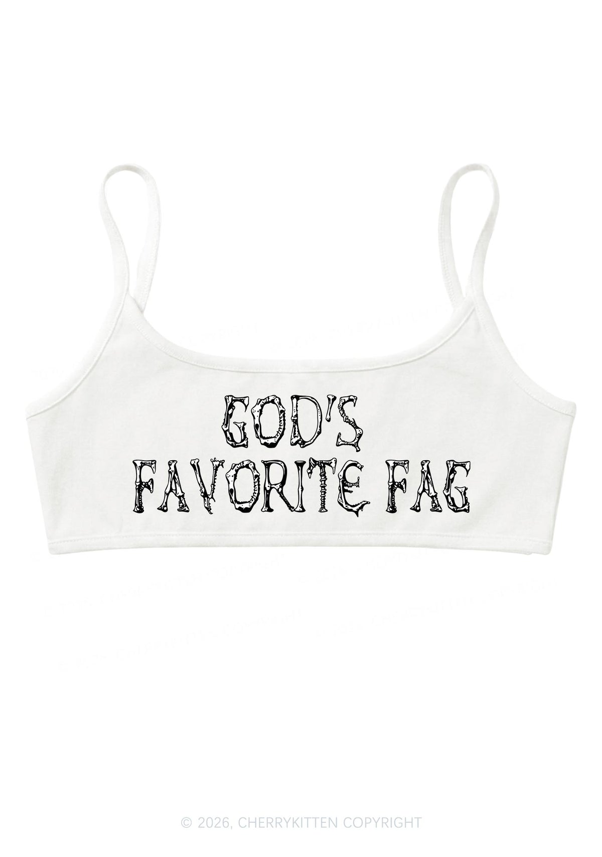 Halloween Gods Favorite Fag Y2K Super Crop Cami Cherrykitten