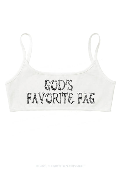 Halloween Gods Favorite Fag Y2K Super Crop Cami Cherrykitten