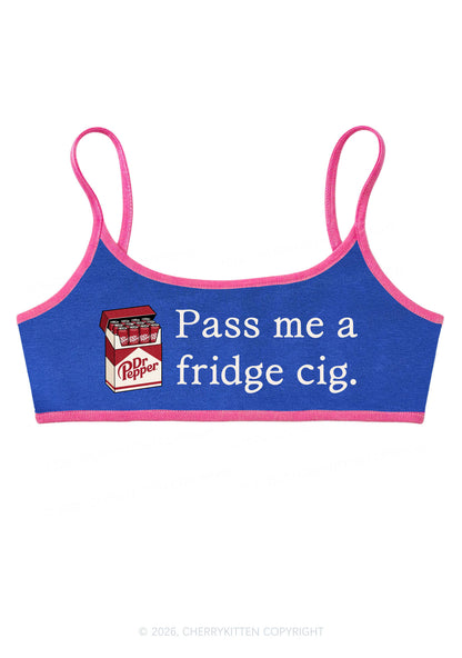 Pass Me A Fridge Cig Red Drinks Y2K Super Crop Cami Cherrykitten