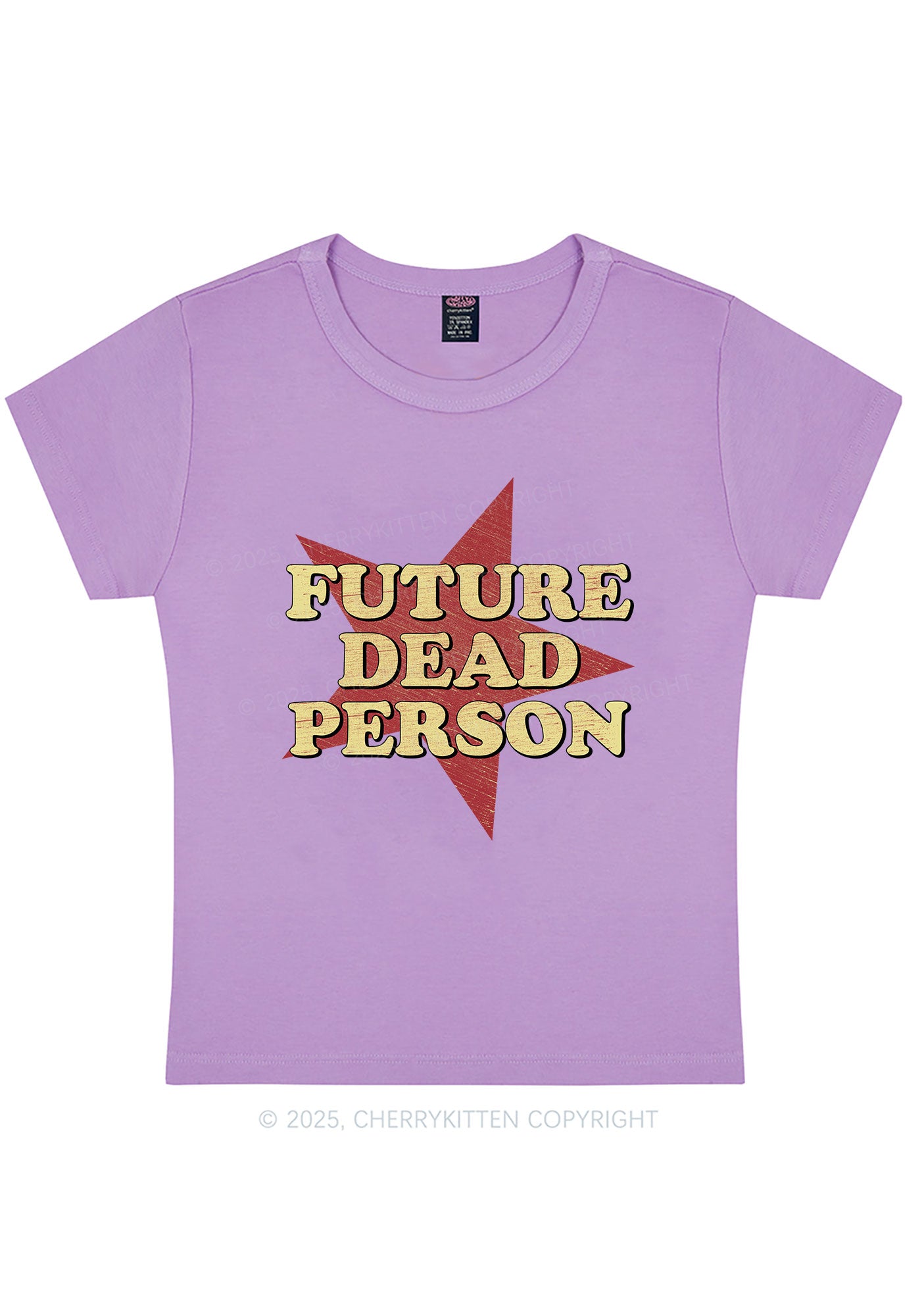 Curvy Dead Person Y2K Baby Tee Cherrykitten