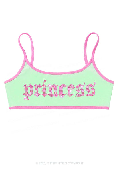 Rhinestone Princess Y2K Super Crop Cami Cherrykitten