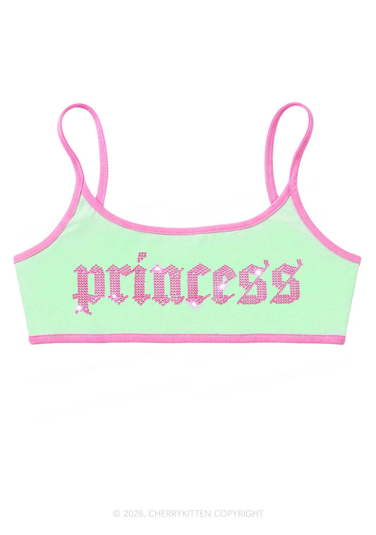 Rhinestone Princess Y2K Super Crop Cami Cherrykitten