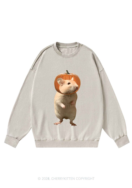 Halloween Silly Ratz Y2K Washed Sweatshirts Cherrykitten