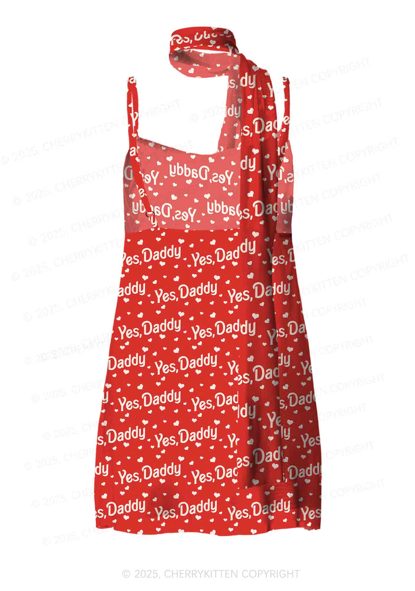 Yes Daddy Y2K Mesh Slip Dress Cherrykitten