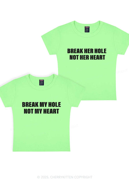 Break Hole Not Heart Y2K Valentine's Day Baby Tee Cherrykitten