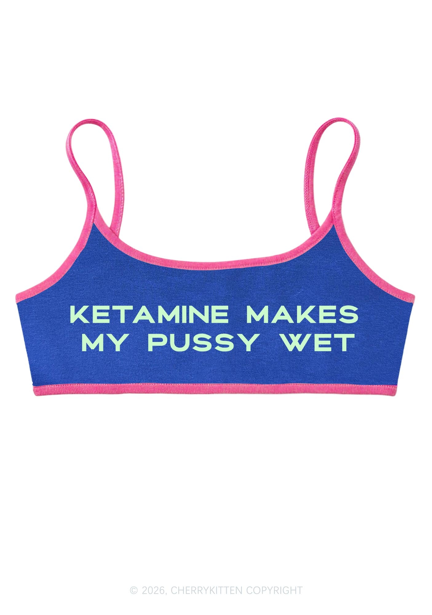 K Make My Puxxy Wet Y2K Super Crop Cami Cherrykitten