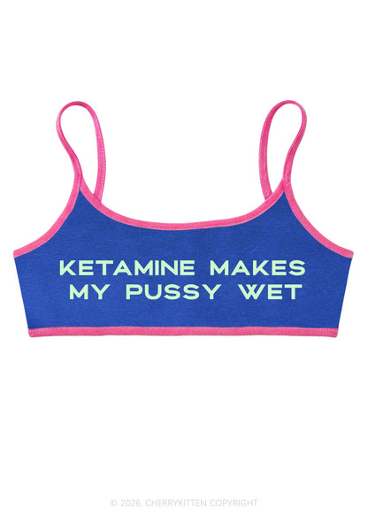 K Make My Puxxy Wet Y2K Super Crop Cami Cherrykitten