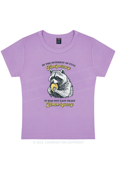 Transparency Lemon Squeezy Y2K Baby Tee Cherrykitten