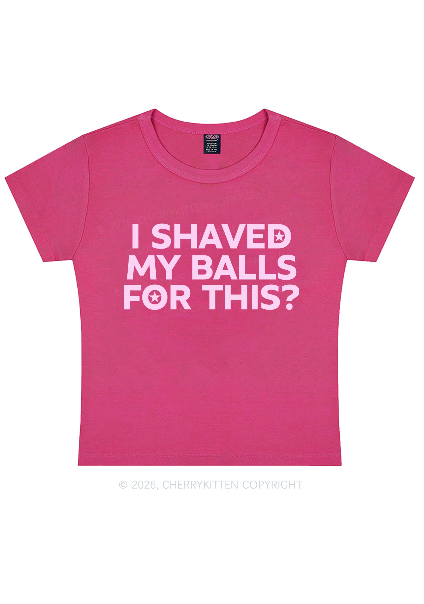 Shaved My Balls For This Y2K Baby Tee Cherrykitten