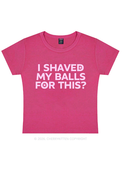 Shaved My Balls For This Y2K Baby Tee Cherrykitten
