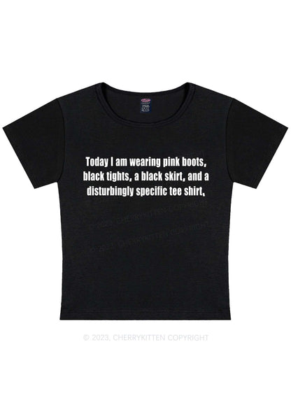 Curvy Disturbingly Specific Y2K Baby Tee Cherrykitten