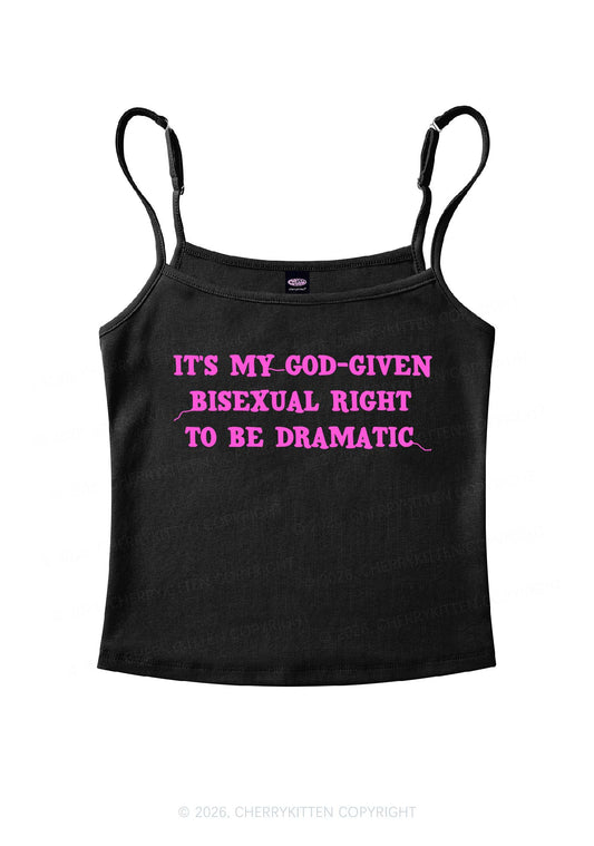 God Given Bisexual Right Pride Y2K Spaghetti Strap Cami Cherrykitten