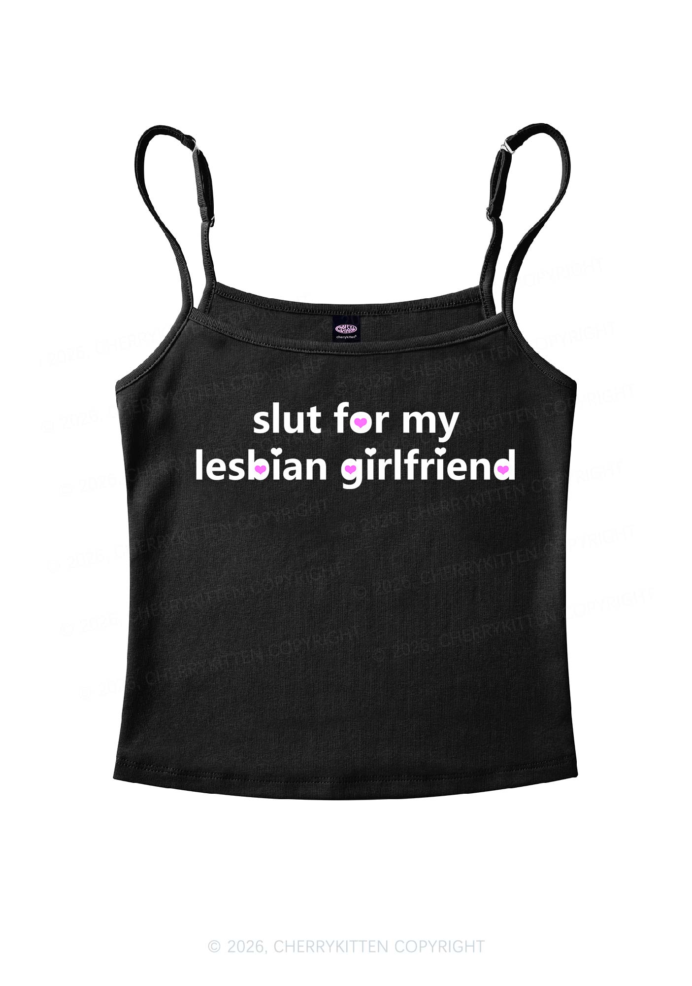 Slxt For My Lesbian GF Pride Y2K Spaghetti Strap Cami Cherrykitten