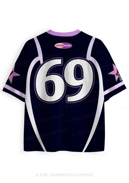Purple Lovers Y2K Sport Jersey Shirts Cherrykitten