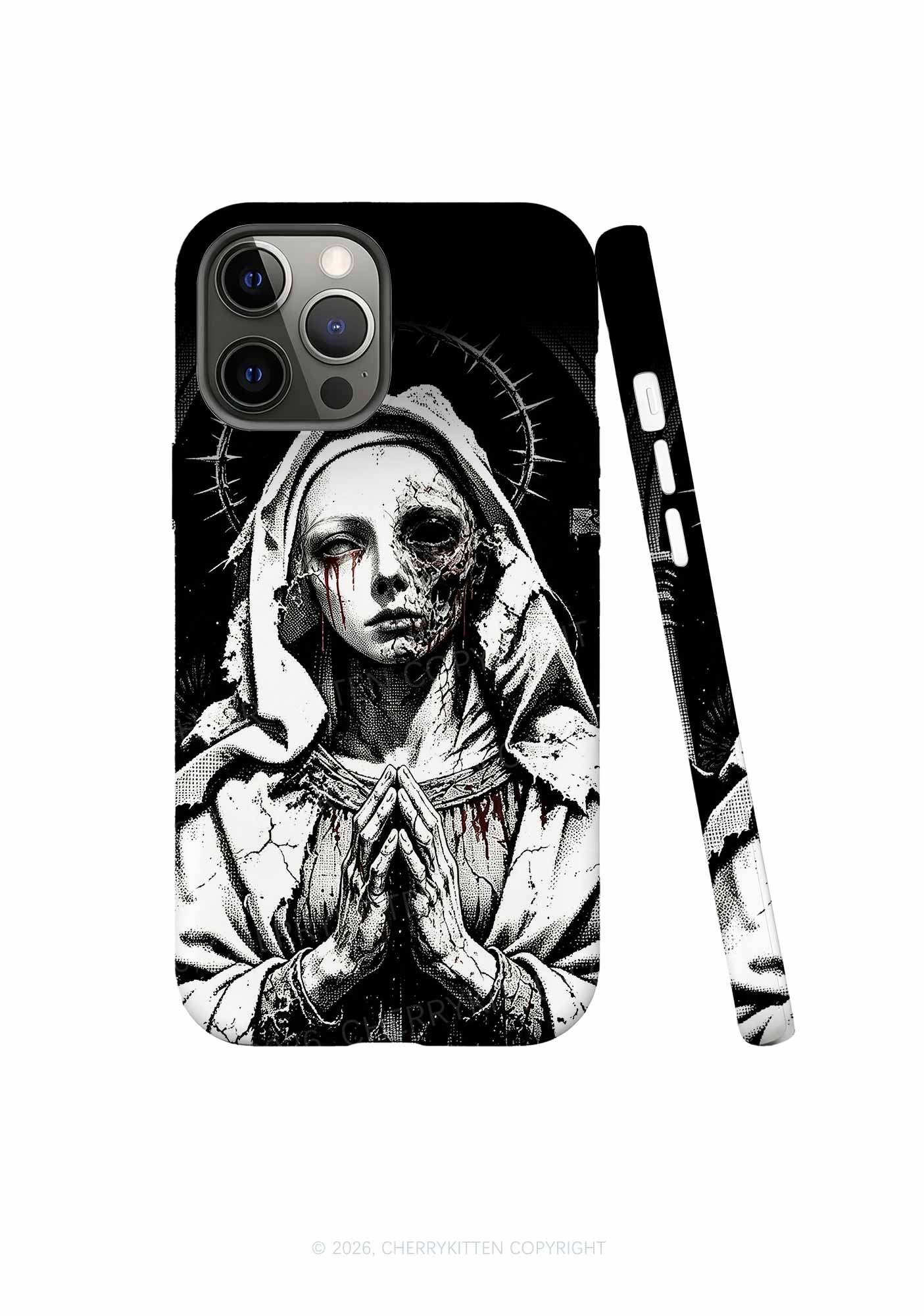 Halloween Decaying Prayer Figure Y2K Phone Case Cherrykitten