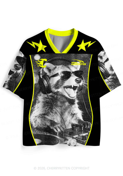DJ Raccoon Y2K Sport Jersey Shirts Cherrykitten