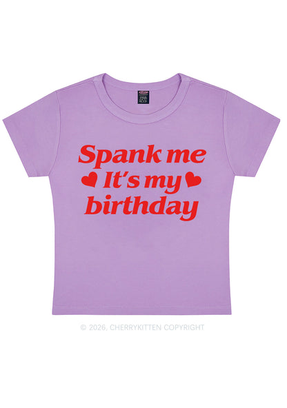 Spank Me Its My Birthday Heart Y2K Baby Tee Cherrykitten