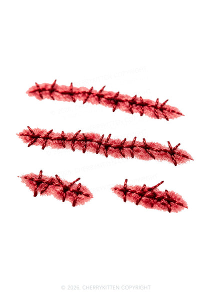 1pc Halloween Realistic Wound Y2K Temporary Tattoo Cherrykitten