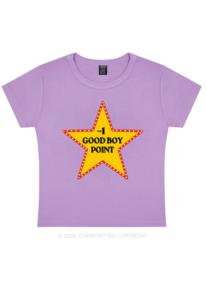 Minus One Good Boy Point Y2K Baby Tee Cherrykitten