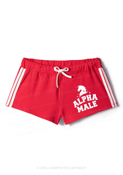 Unicorn Alpha Male Y2K Drawstring Mini Shorts Cherrykitten