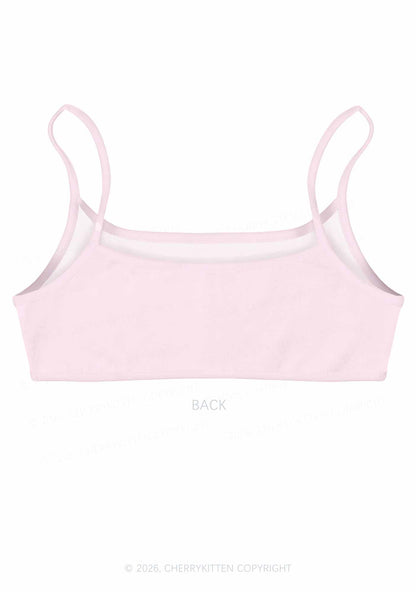 Rainbow Gradient Unicorn Y2K Print Super Crop Cami Cherrykitten