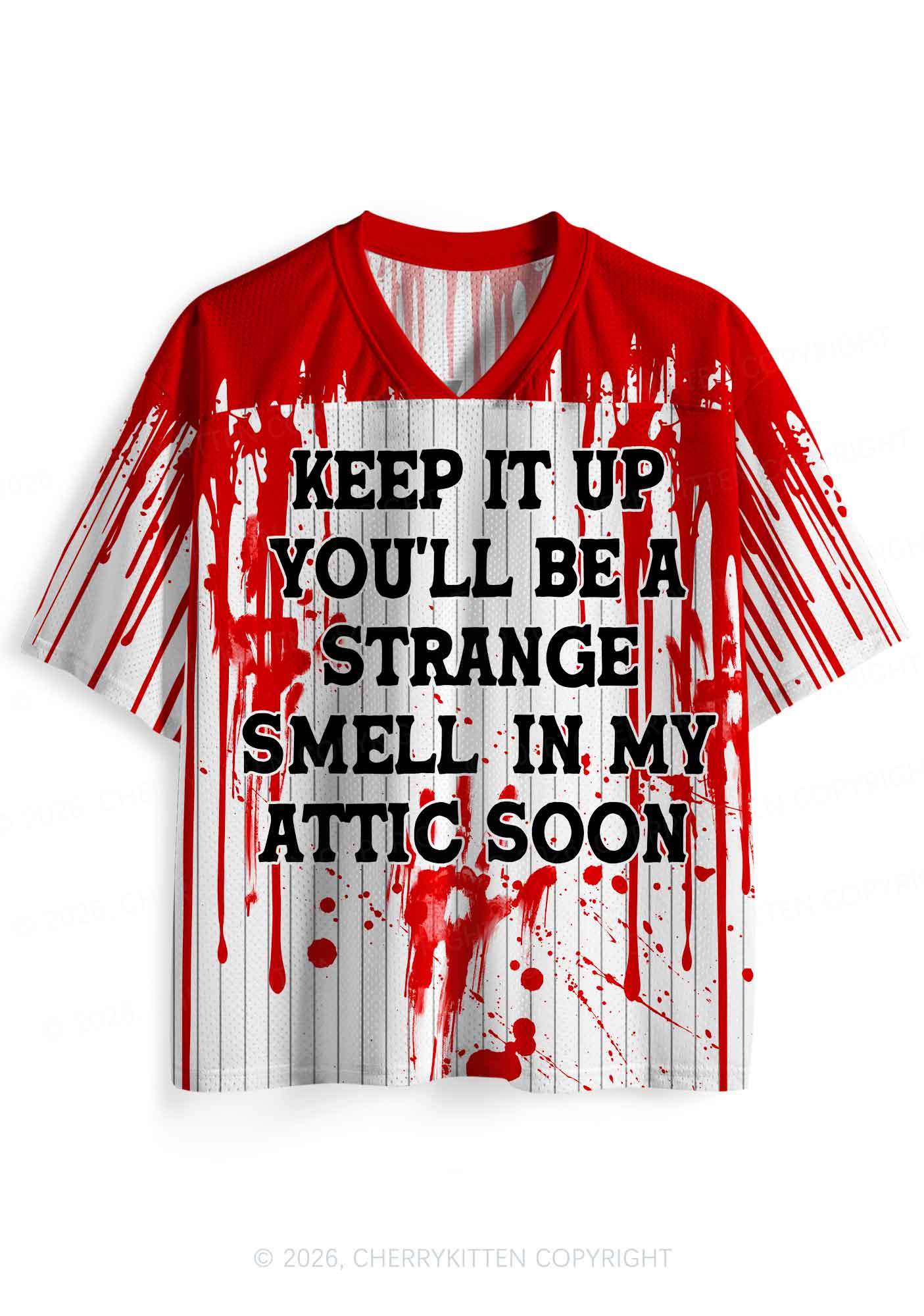 Halloween Strange Smell In My Attic Y2K Sport Jersey Shirts Cherrykitten