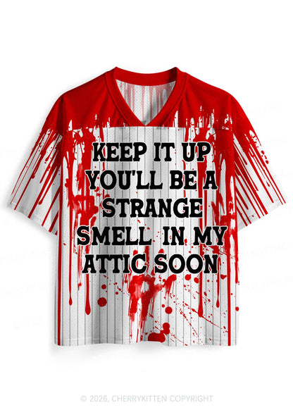 Halloween Strange Smell In My Attic Y2K Sport Jersey Shirts Cherrykitten