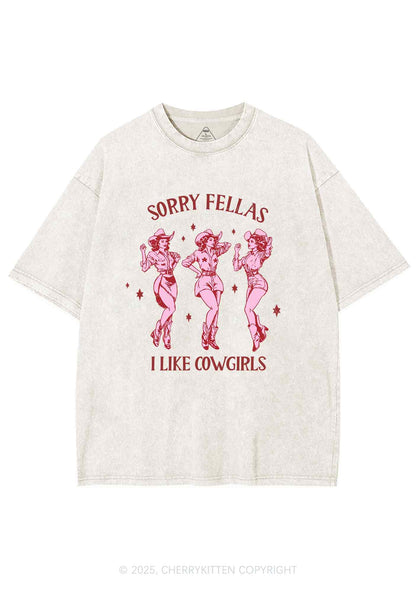 Soppy Fellas I Like Cowgirls Y2K Shirts Washed Tee Cherrykitten
