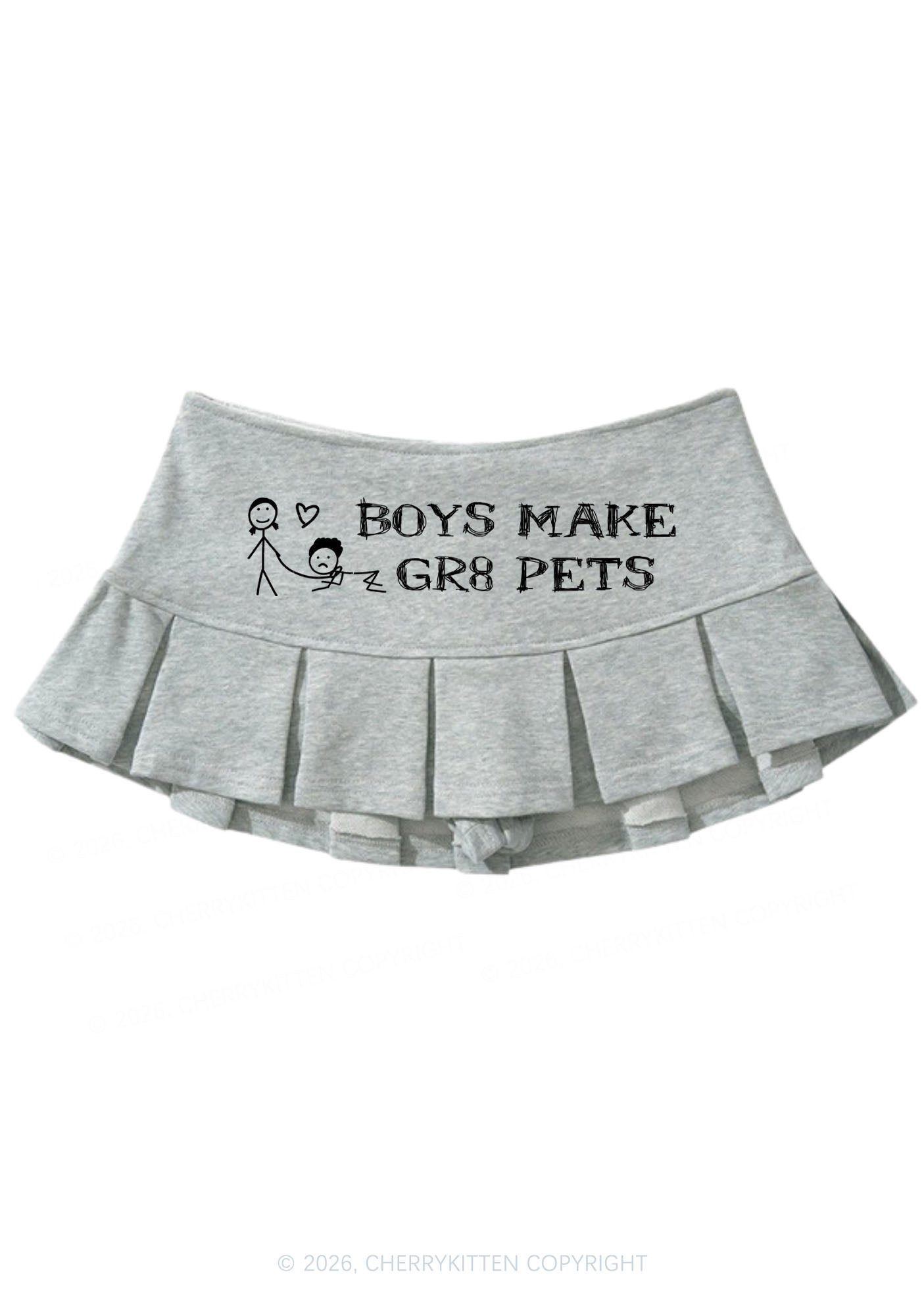 Boys Make Gr8 Pets Y2K Mini Pleated Skirts Cherrykitten