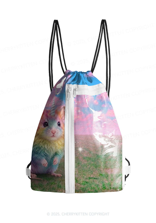 Unicorn Rat Pride Y2K Drawstring Itabag Backpack Cherrykitten