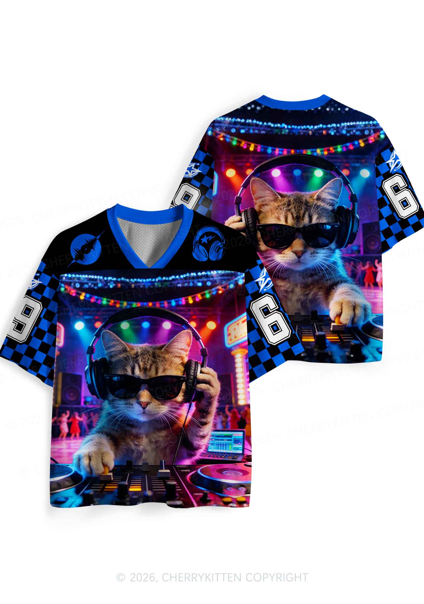 DJ Cat Rave Y2K Sport Jersey Shirts Cherrykitten
