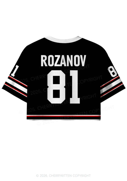 Black Gold HR Y2K Crop Sport Jersey Shirts Cherrykitten