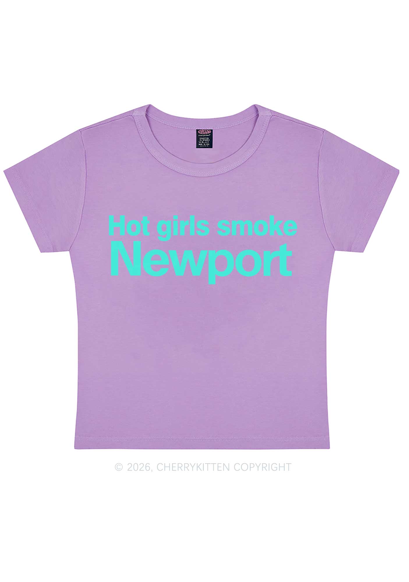 Hot Girls Smoke Y2K Baby Tee Cherrykitten