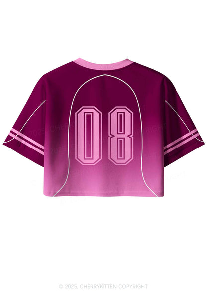 Custom Pink K Pony Y2K Crop Sport Jersey Shirts Cherrykitten