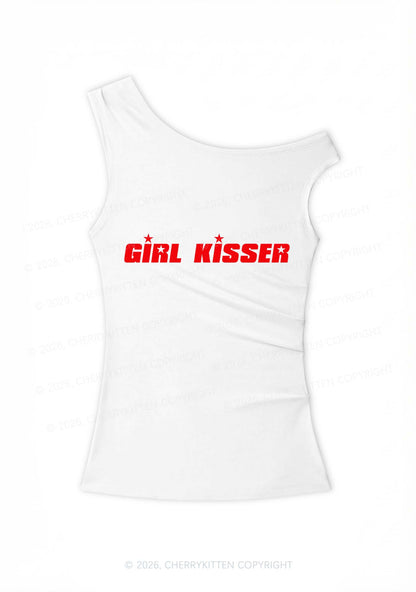 Girl Kisser Star Y2K Off Shoulder Tank Top Cherrykitten