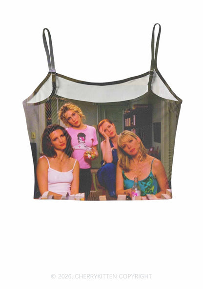 Girl Puzzled Y2K Mesh Cami Tank Cherrykitten