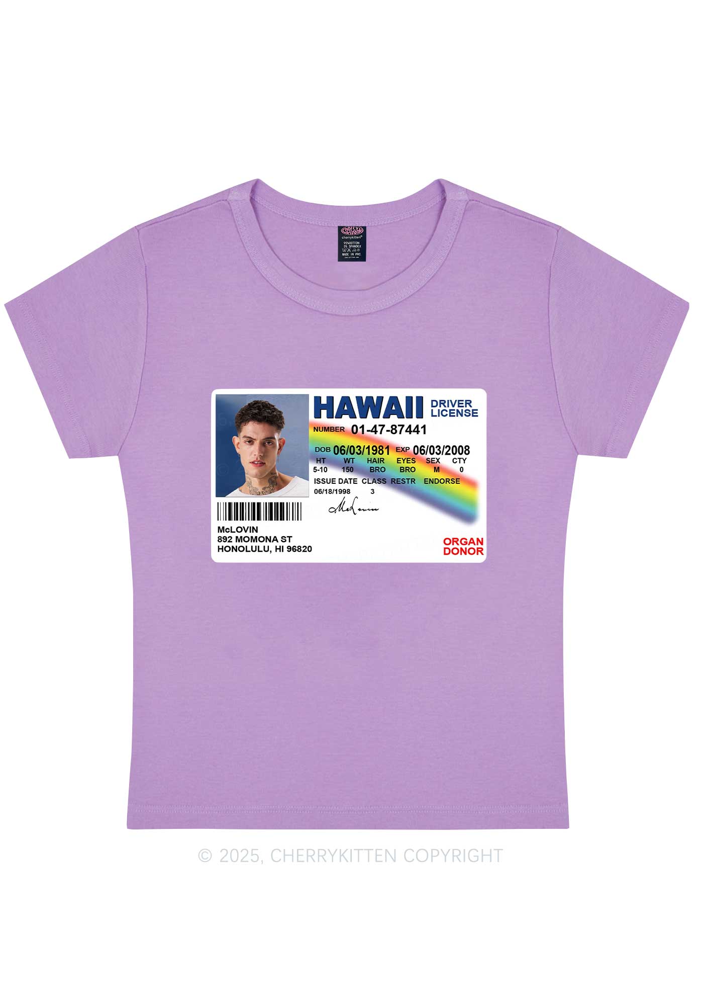 Custom MCL ID Y2K Baby Tee Cherrykitten