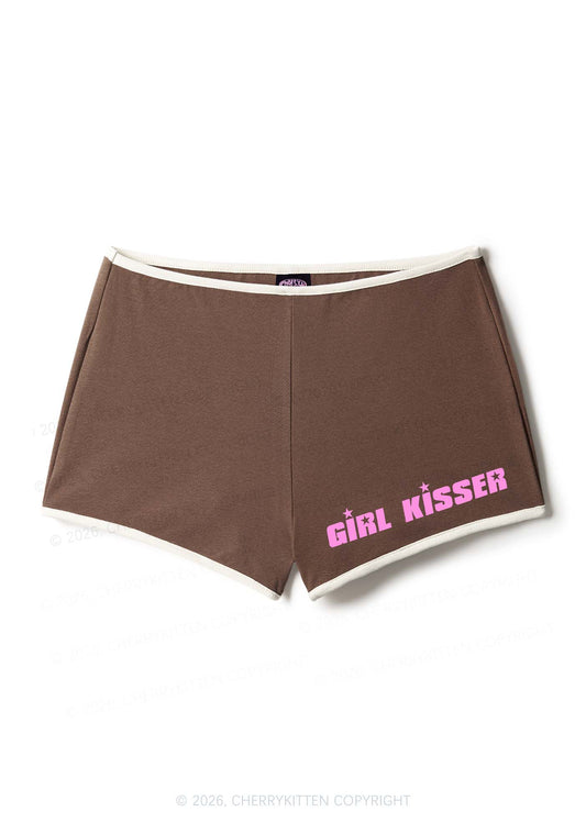 Girl Kisser Pride Y2K Booty Shorts Cherrykitten