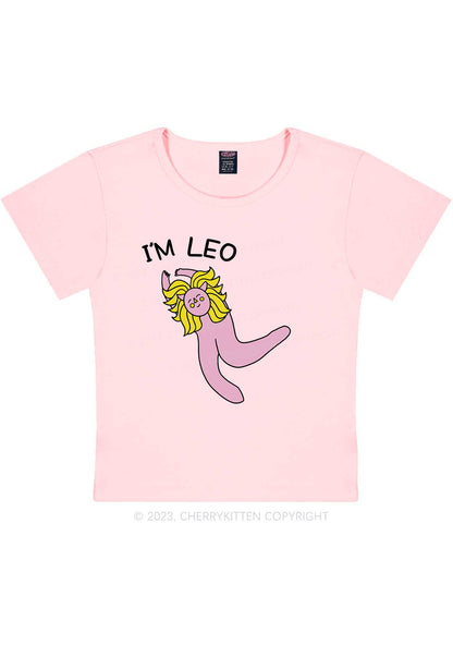 I'm Leo Y2K Baby Tee Cherrykitten