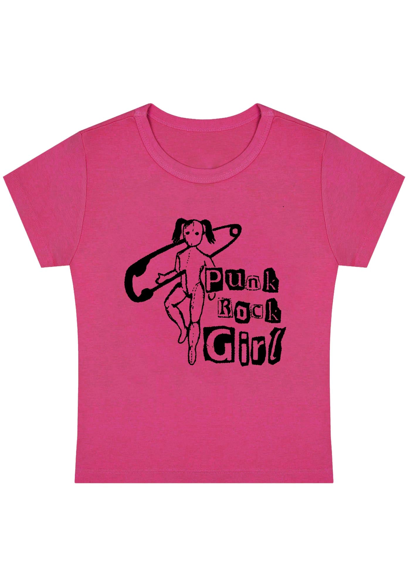 Punk Rock Girl Y2K Baby Tee