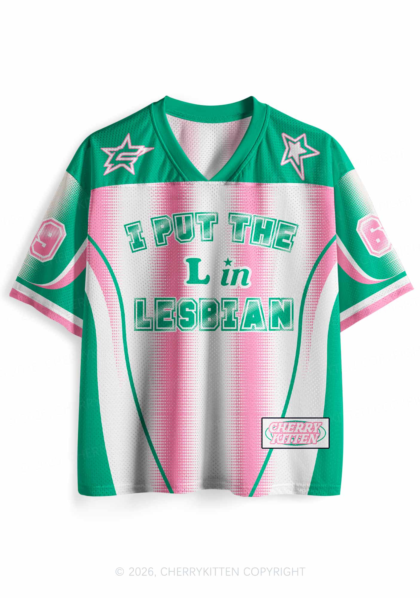 Put L In Lesbian Pride Y2K Sport Jersey Shirts Cherrykitten